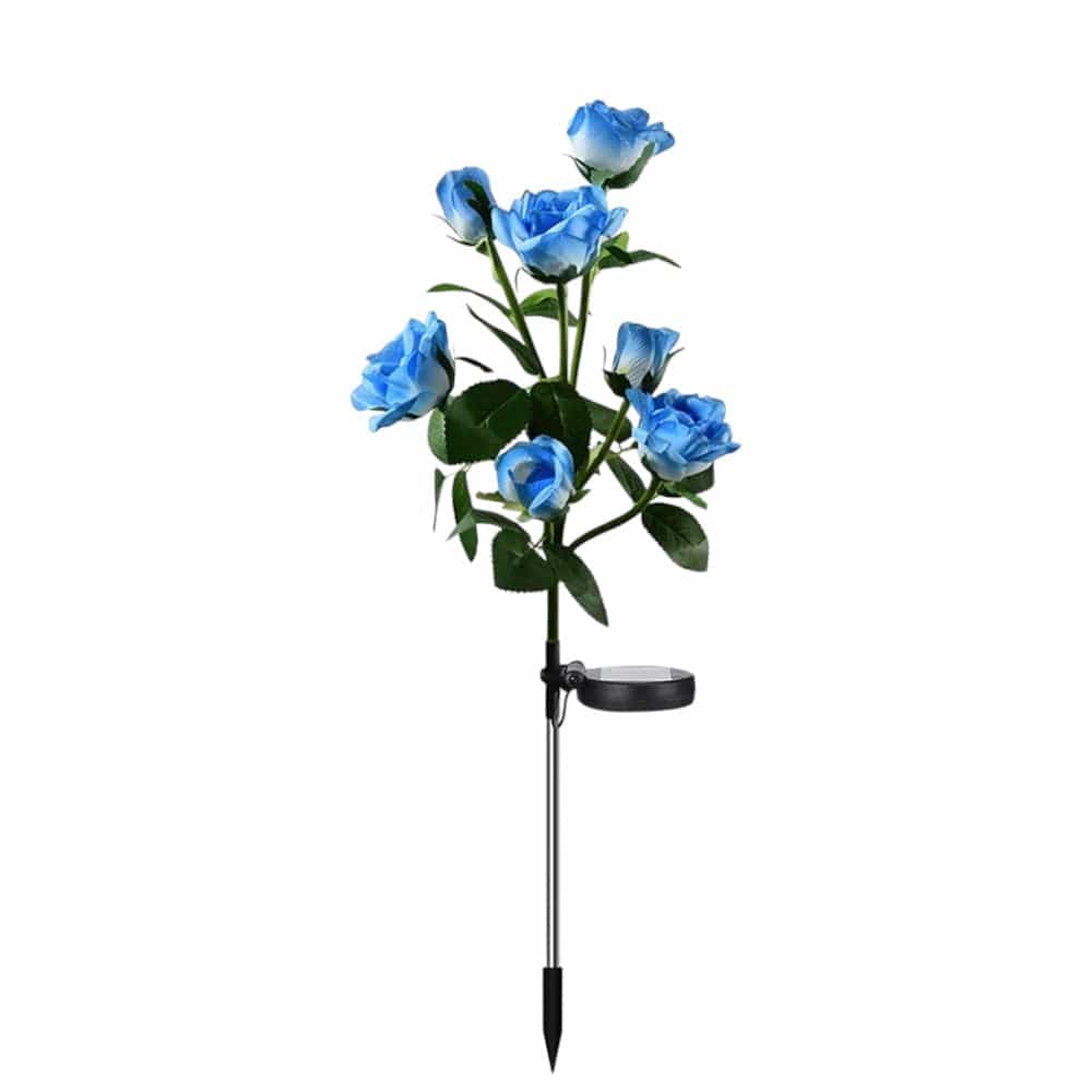 Fleur panneau solaire | Imitation rose Bleu