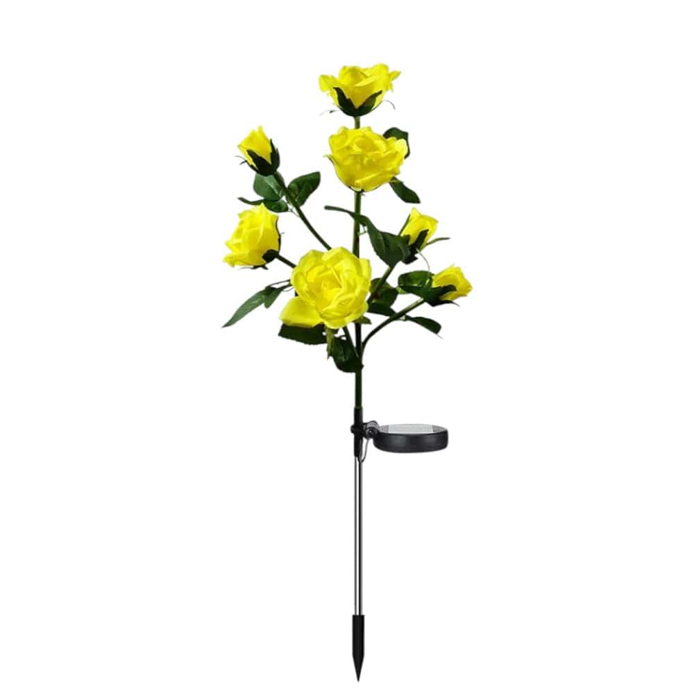 Fleur panneau solaire | Imitation rose Jaune