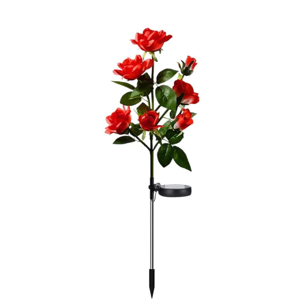 Fleur panneau solaire | Imitation rose Rouge