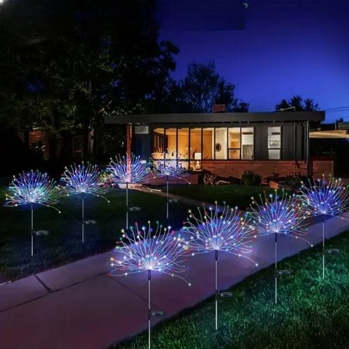 Lampe solaire pissenlit Multi couleur / 200 LEDS