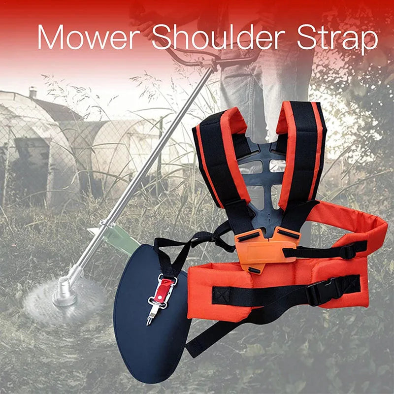 Double Shoulder Strap Grass Trimmer Brush Cutter Harness Belt Garden Power Pruner High-strength Wear-resistant Yellow