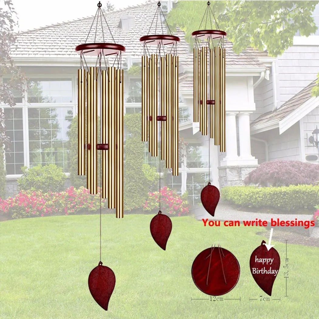 Money Tree 6 Tubes Wind Chimes Bell Good Luck Decorations Home Bell Pendant Home Gardens Courtyards Decorative Lucky Wind Chime