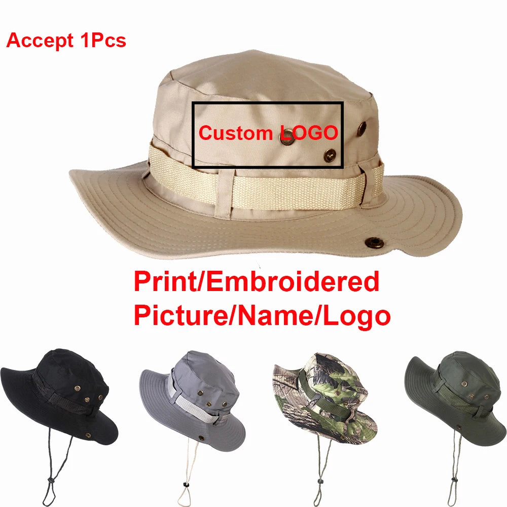 Custom LOGO Print/Embroidered Fisherman's Bucket Hat Unisex Fashion Men Women Warm Windproof Bucket Outdoor Cycling Gorras