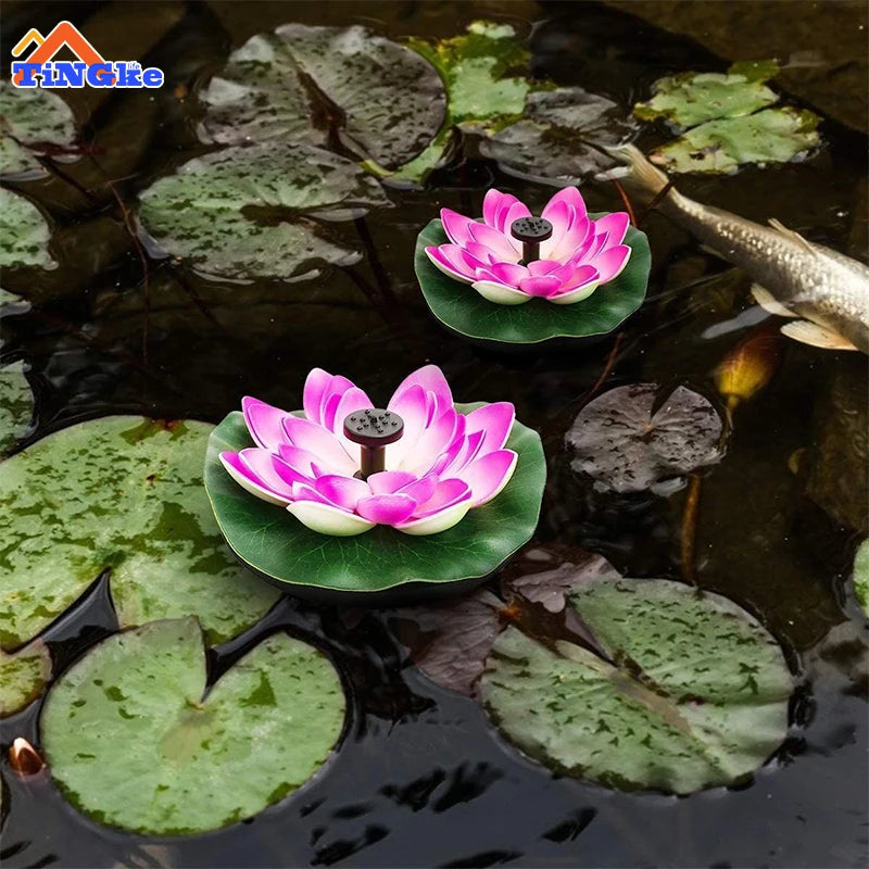 Lotus Shaped Solar Fountain Garden Decoration Outdoor Solar Powered Pump For Bird Bath Pond Garden And Other Place Bird Bath