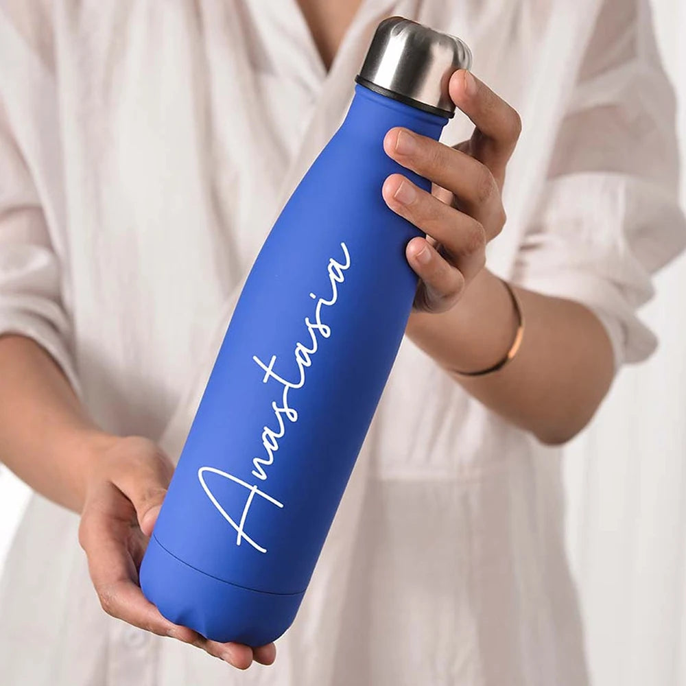 Personalized Water Bottle Custom Insulated Bottle Sports Water Bottle Hot Cold Thermos Wedding Gifts Bridesmaid Tumblers