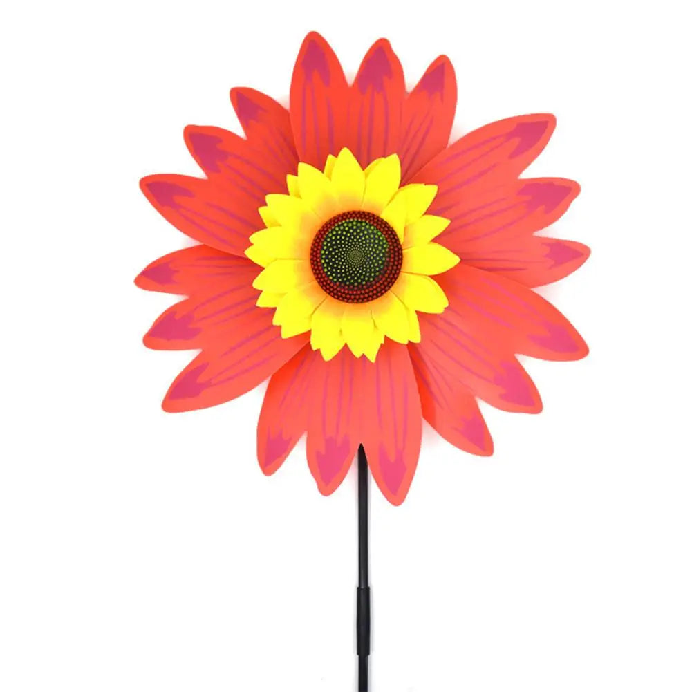 Colorful Sunflower Windmills High Quality Wooden Wind Spinners For Home Garden DIY Kids Outdoor Activities Layout Pinwheels Toys