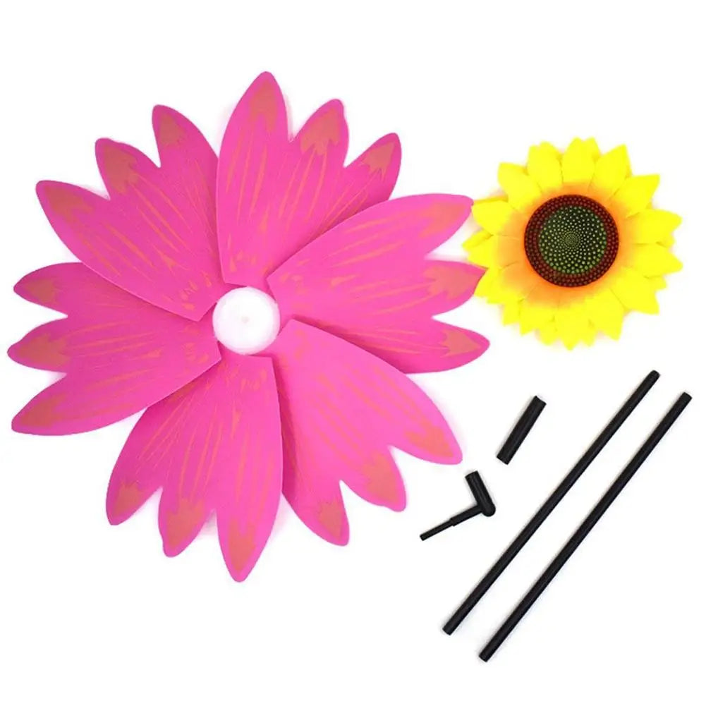 Colorful Sunflower Windmills High Quality Wooden Wind Spinners For Home Garden DIY Kids Outdoor Activities Layout Pinwheels Toys