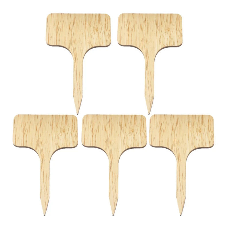 5/10/20/30PCS T-Type Bamboo Plant Labels Eco-Friendly Wooden Plant Sign Tags Garden Markers for Bonsai Seed Potted Herbs Flowers