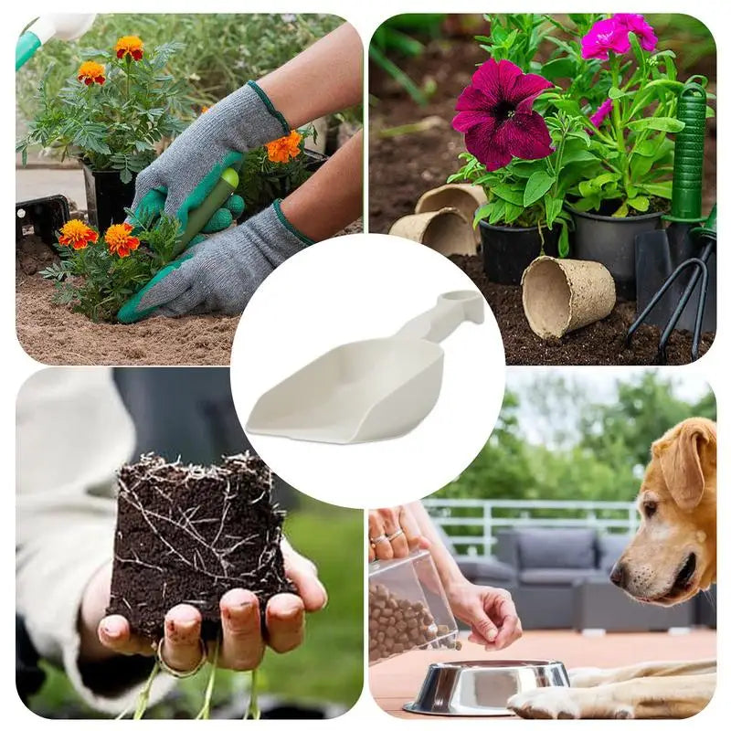 Potting Soil Scoop Portable Cat Litter Shovel Thickened Soil Transplant Scoop Garden Trowel Potting Soil Scoop gareden Tool