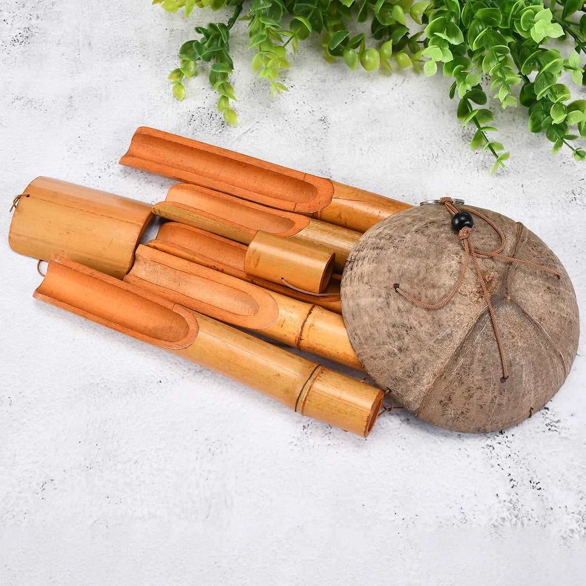 Bamboo Wind Chimes 72cm Windbell Chimes Craft For Outdoor Garden Patio Home Decoration Zen Meditation Vintage Chord Blacony Yard