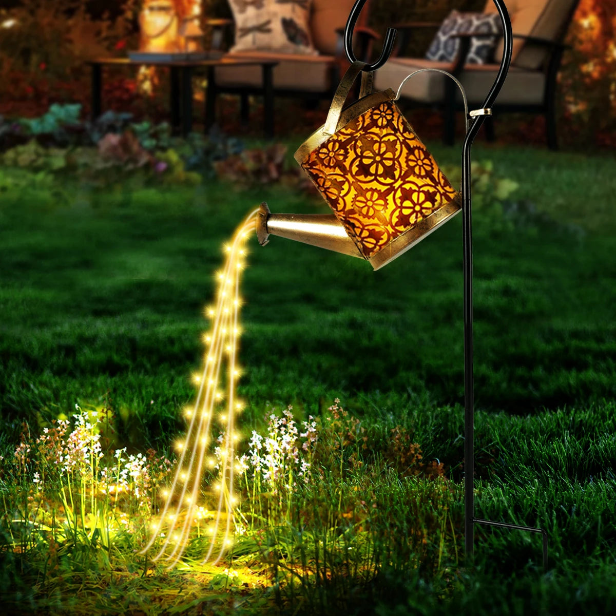 Solar Watering Can Light 36 LED Fairy Lights Waterproof Kettle String Lamp Hanging Solar Lantern Outdoor Garden Decor 2023