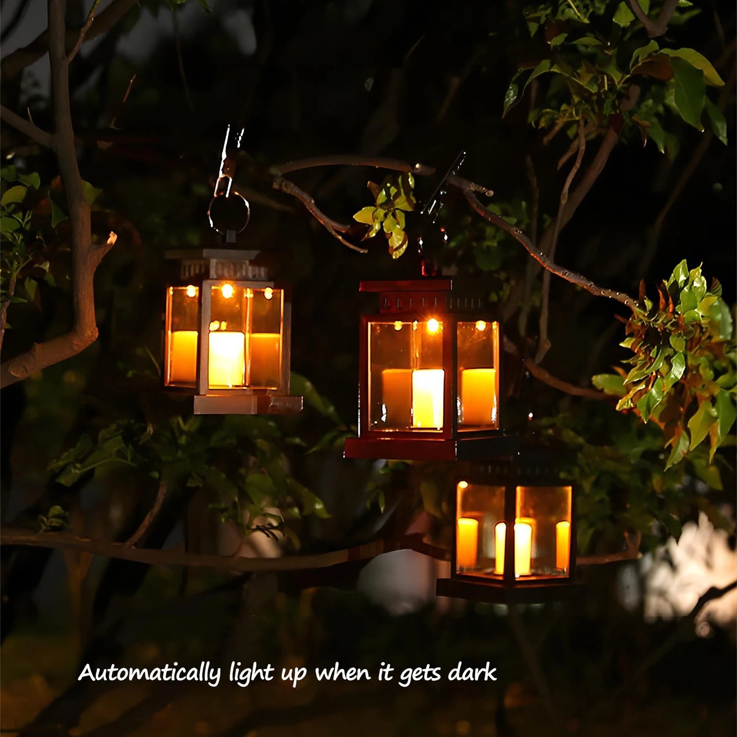 LED Solar Lights Candle Lantern Outdoor Palace Lantern Garden Lamp With Hook Landscape Lighting Floor Lights Waterproof Christma