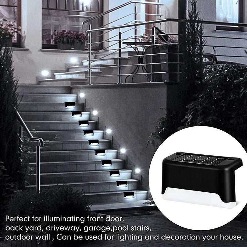 4/8/12Pcs Solar Deck Lights Outdoor Waterproof LED Fence Lights Step Garden Decorate Lamp for Patio Stairs Railing Pathway