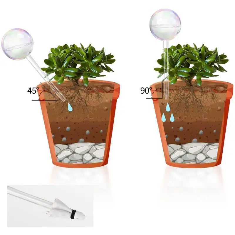 2/3/4/6Pcs Automatic Plant Watering Bulbs Self Watering Glass Balls Watering Device Drip Irrigation System For Garden Flower