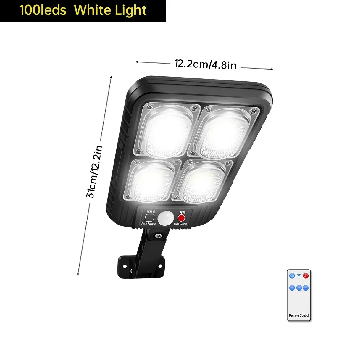 100/200led Solar Street Light IP65 Waterproof luces solares para exterior luz solar lampara solar de exterior 태양광 가로등 정원등  태양광