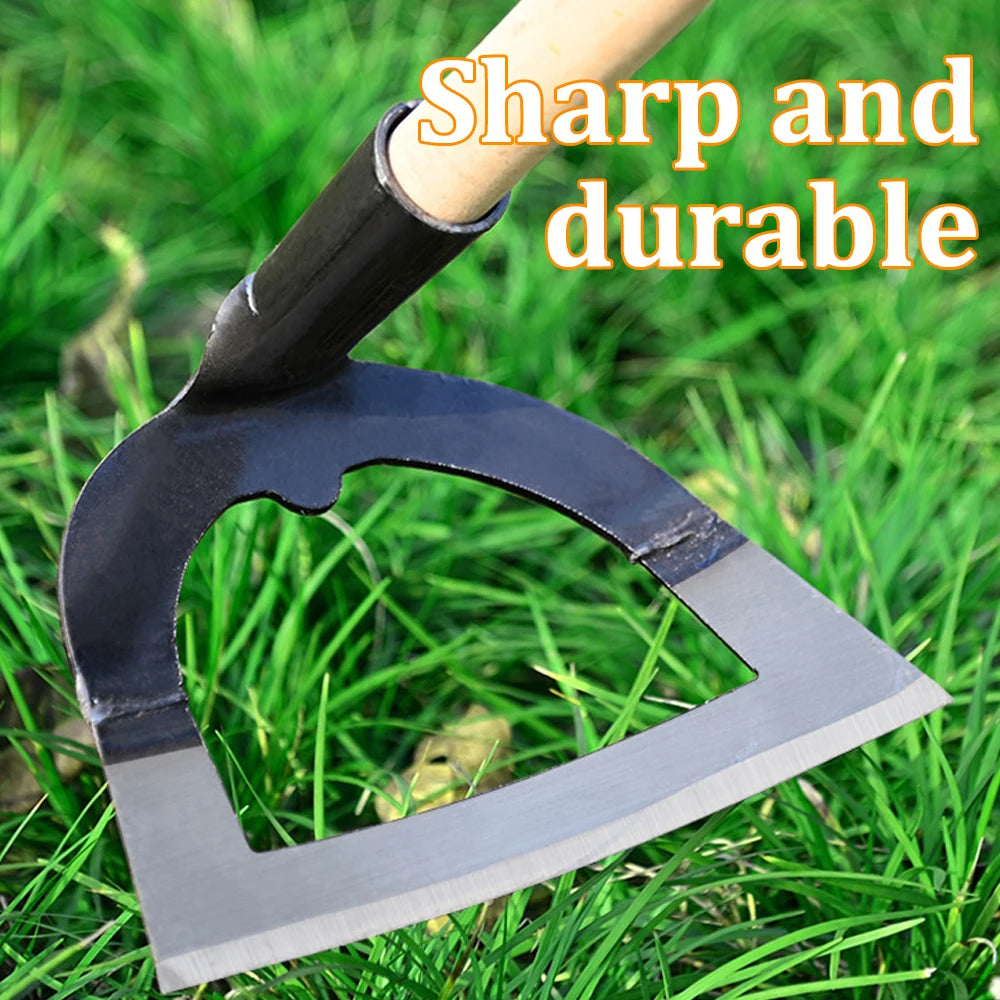 Handheld Hollow Hoe Thickened Manganese Steel Agricultural Weeding Hoe Planting Vegetable Gardening Loosening Soil Weeding Tools