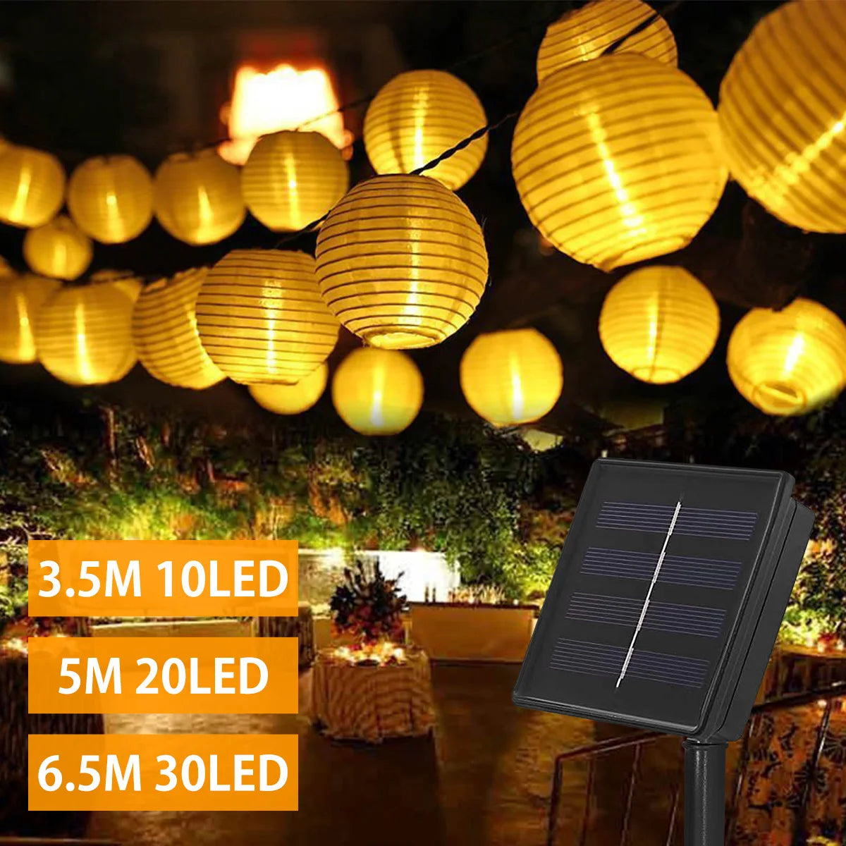 Waterproof Lantern Solar String Fairy Light 6.5M 30 LED Outdoor Solar Power Lamp Christmas Garland for Weeding Home Garden Decor