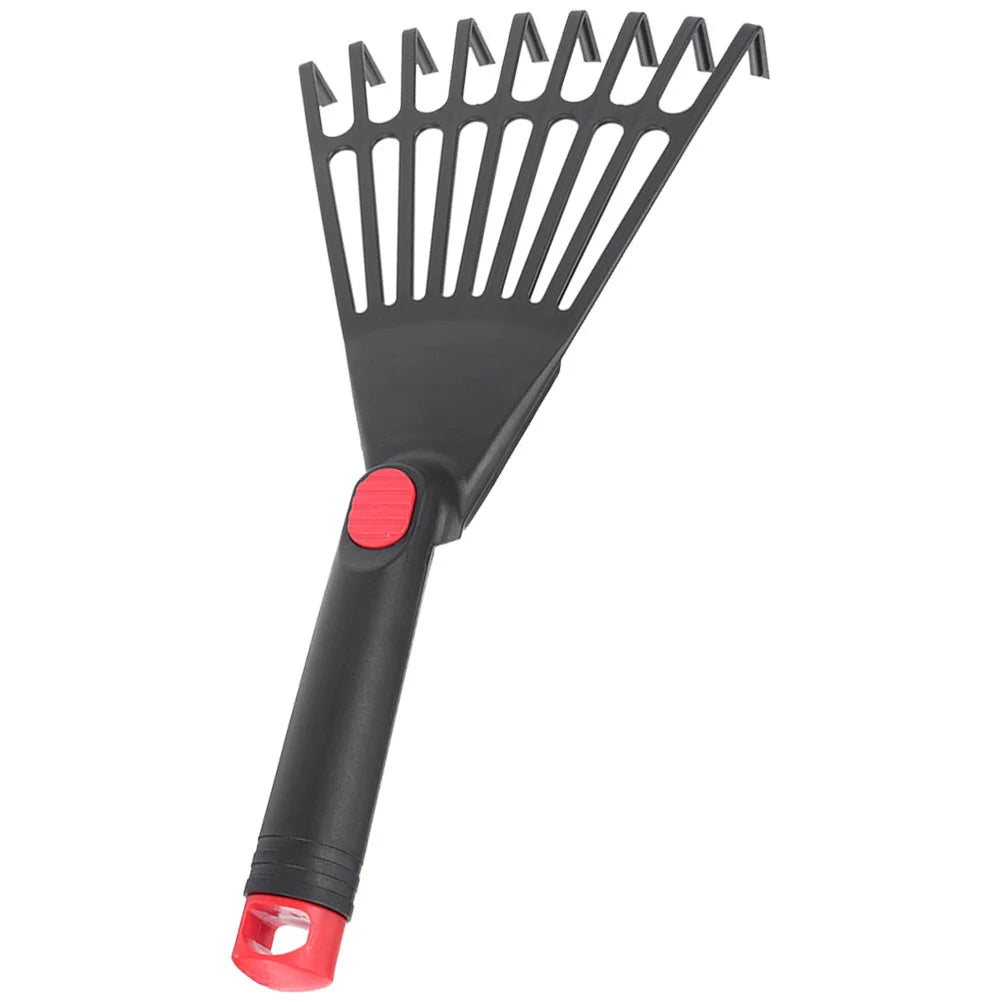 Leaf Rake Plastic Rake Gardening Rake Tool Small Garden Rake with Handle Lawn leveling