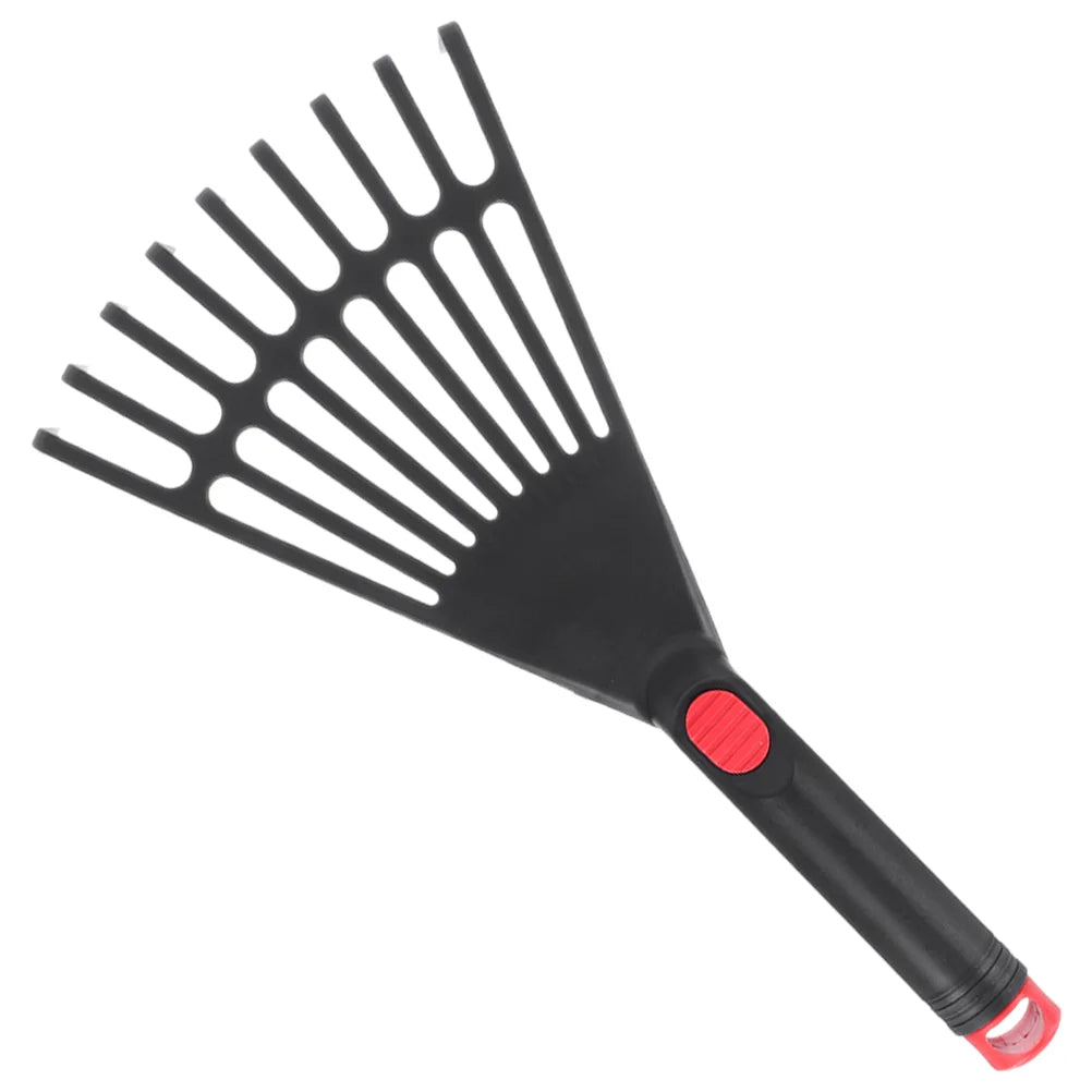 Leaf Rake Plastic Rake Gardening Rake Tool Small Garden Rake with Handle Lawn leveling