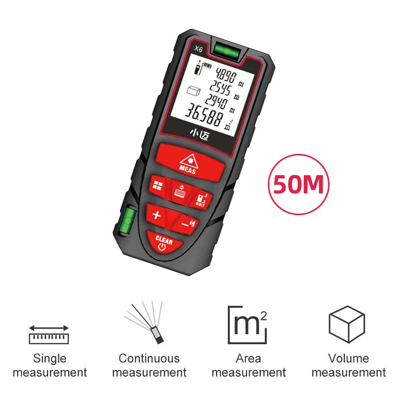 Mileseey Laser Distance Meter Electronic Roulette Laser Digital Tape Rangefinder Trena Metro Laser Range Finder  Measuring Tape