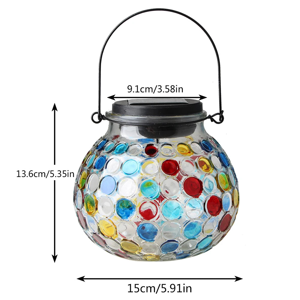 LED Solar Lights Outdoor Solar Glass Bottle Jar Table Lamp Pendant Solar Night Light For Garden Party Camping Terrace Yard Decor