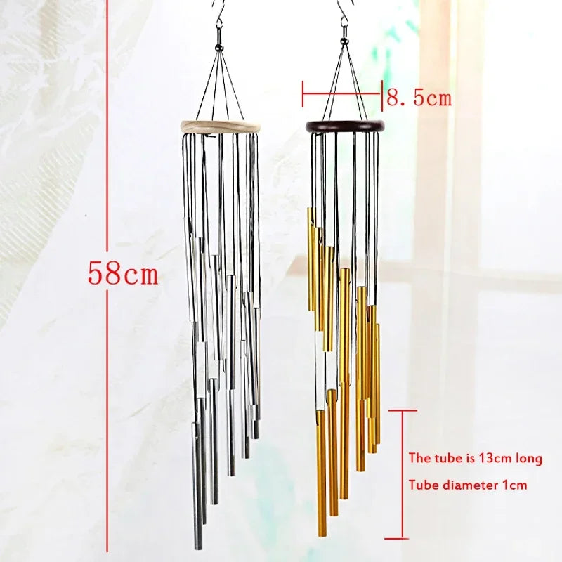 Wooden Retro Wind Chimes Metal Ornaments Outdoor Garden Decoration Gifts Home Creative Ornaments Hanging Wind Chimes