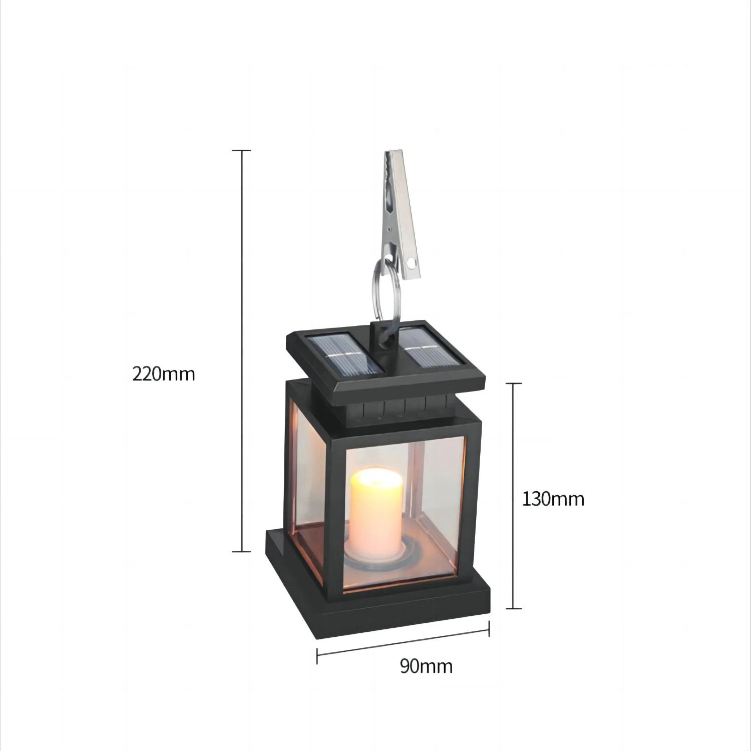 LED Solar Lights Candle Lantern Outdoor Palace Lantern Garden Lamp With Hook Landscape Lighting Floor Lights Waterproof Christma