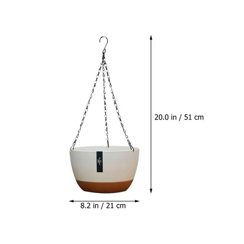 2 Sets Hanging Flower Pot Small Baskets Plants Outdoor Planting Container Planter Storage Flowerpot Holder Plant Hangers