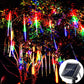 Guirlande Led solaire | Pluie de Météores Multicouleur / 30cm - 8 tubes