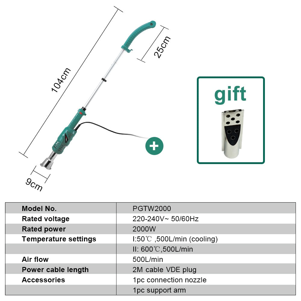 Désherbeur thermique électrique 2000W