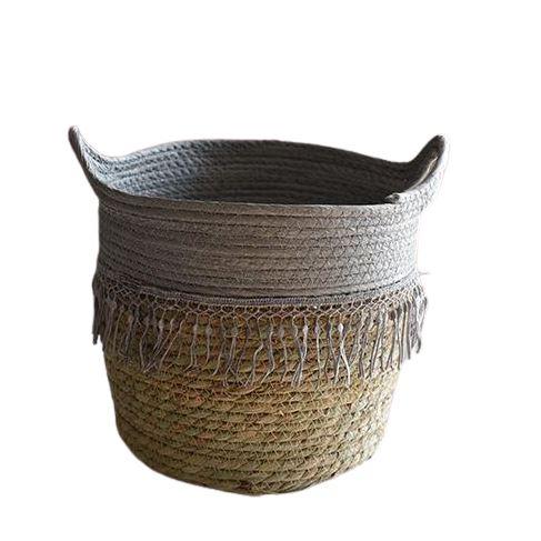 Cache Pot Osier Gris